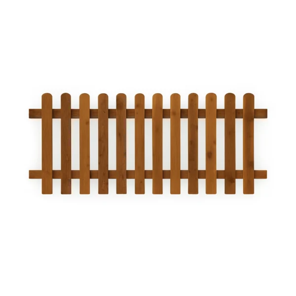 0.6m round top picket fence panel with round top pickets