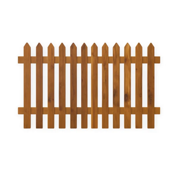 1.2m high x 1.83m wide pointed picket fence panel