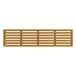 6FT x 18 Inch Slatted Horizontal Trellis Panel - Treated Brown