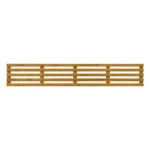 6FT x 1FT Slatted Horizontal Trellis Panel - Treated Brown