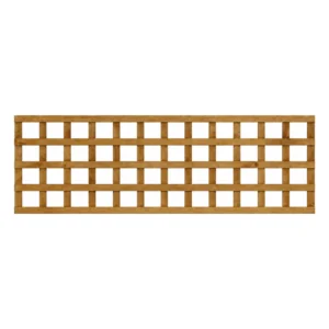 Brown-treated standard square trellis panel, 2ft high by 6ft wide.