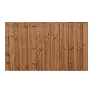 3ft 6in x 6ft Brown wooden fence panel made from vertical timber boards