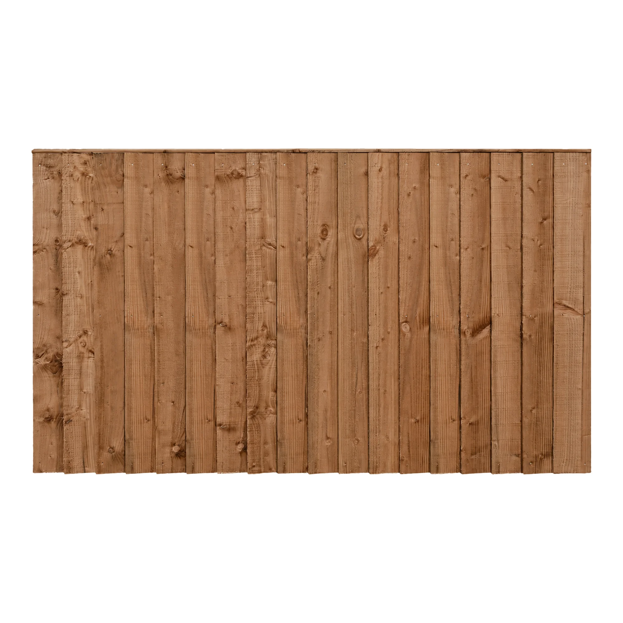 3ft 6in x 6ft Brown wooden fence panel made from vertical timber boards