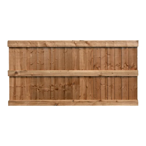 6FT x 3FT Closeboard Fence Panel - Pressure Treated Brown - Image 2