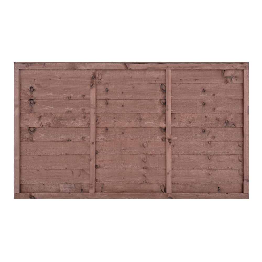 lap fence panel front view 3ft x 6ft