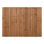 6FT x 4FT 6 Inch Closeboard Fence Panel - Pressure Treated Brown
