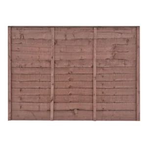 6FT x 4FT Lap Fence Panel - Treated Brown - Image 2