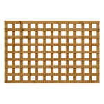 6FT x 4FT Traditional Square Trellis Panel - Treated Brown