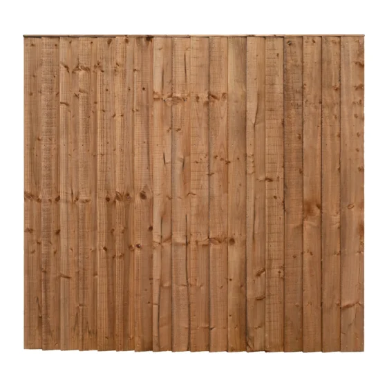 5ft 6in Wooden fence made of vertical timber boards