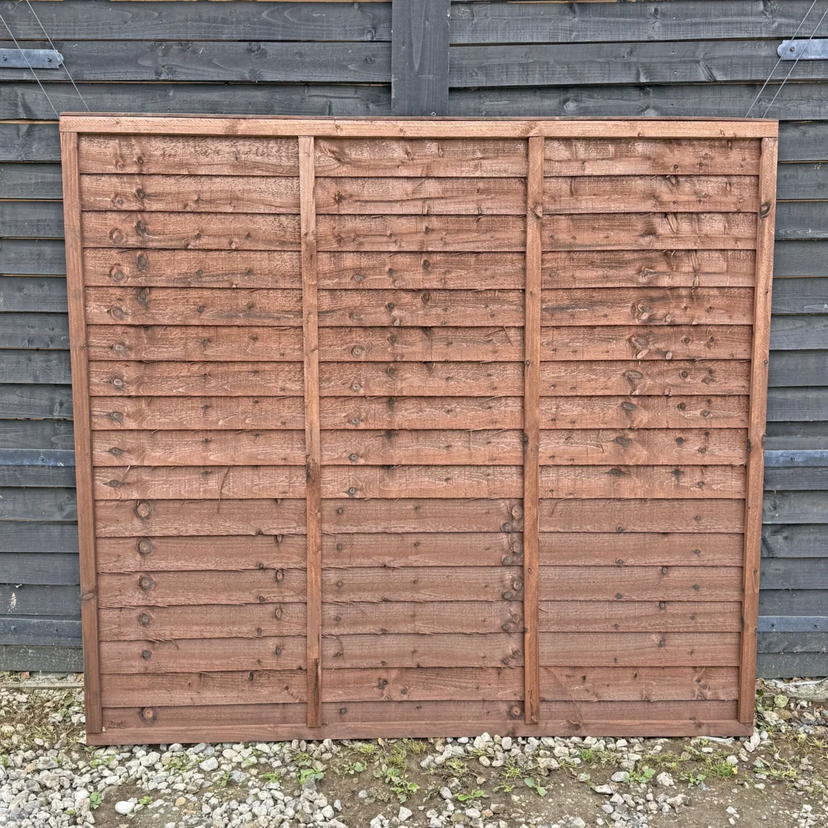lap fence panel front image in yard