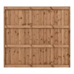 6FT x 5FT 6 Inch Framed Closeboard Fence Panel - Pressure Treated Brown