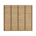 6FT x 5FT Slatted Horizontal Trellis Panel - Treated Brown