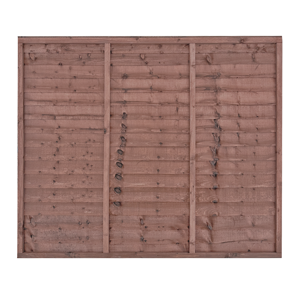 5ft x 6ft lap fence panel front view