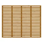 6FT x 5FT Slatted Horizontal Trellis Panel - Treated Brown