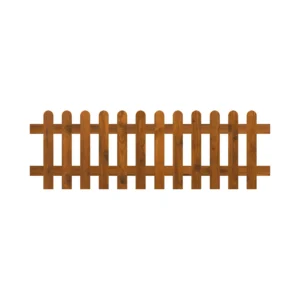 2ft x 6ft round top picket fence panel front view