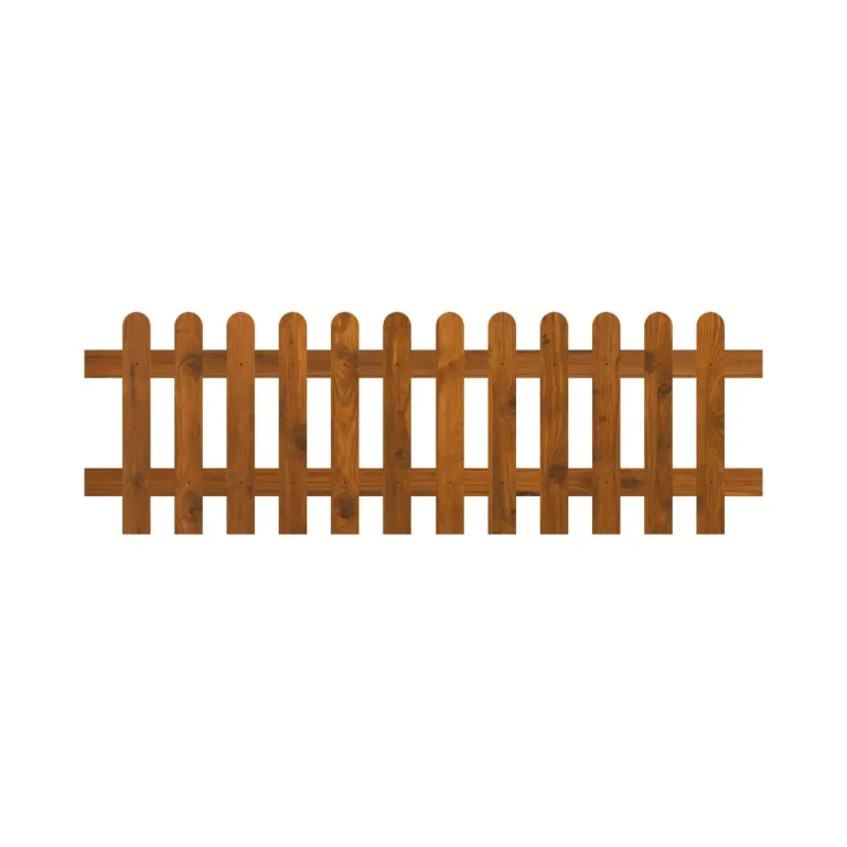 2ft x 6ft round top picket fence panel front view