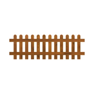 2ft x 6ft round top picket fence panel rear view
