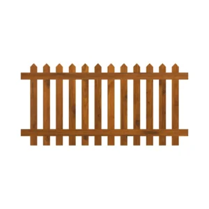 3ft x 6ft picket fence panel rear view