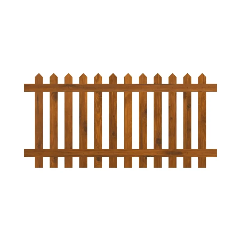 3ft x 6ft picket fence panel rear view