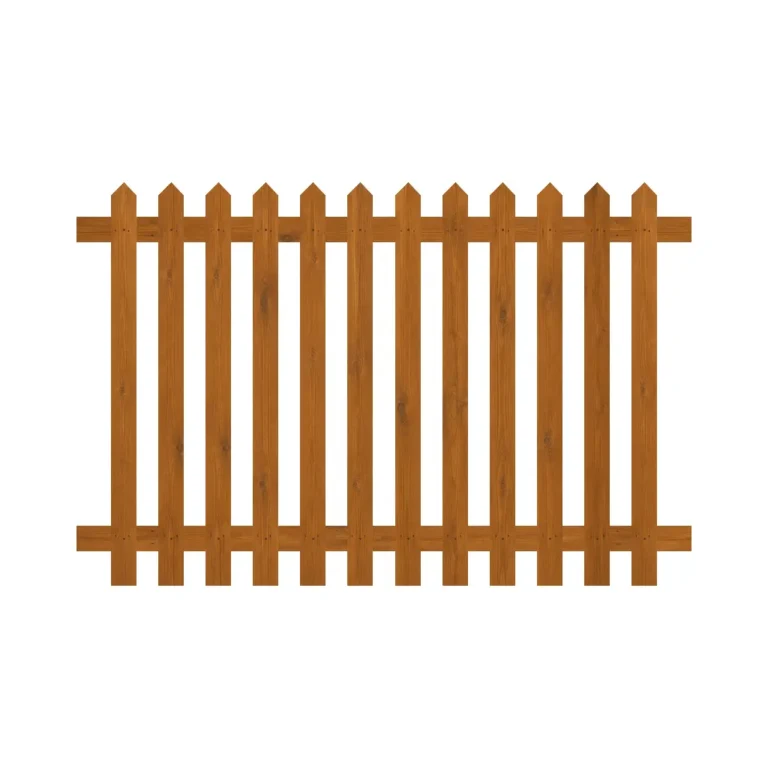 6ft x 4ft picket fence panel front view