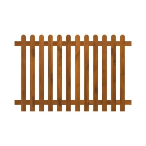 6ft x 4ft round top picket fence panel front view