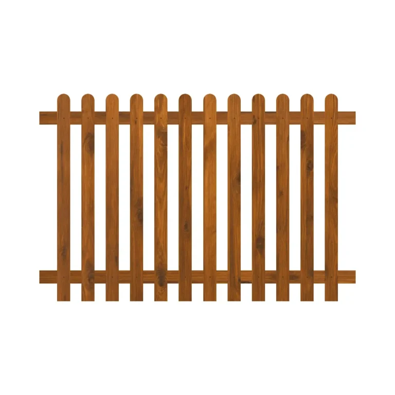 6ft x 4ft round top picket fence panel front view