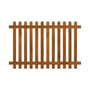 6ft x 4ft round top picket fence panel rear view