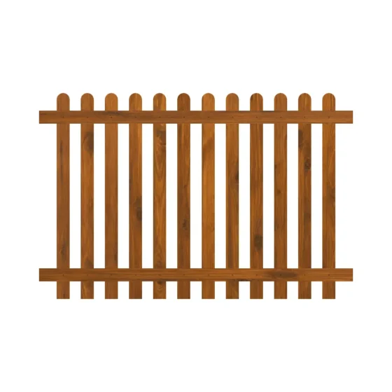 6ft x 4ft round top picket fence panel rear view