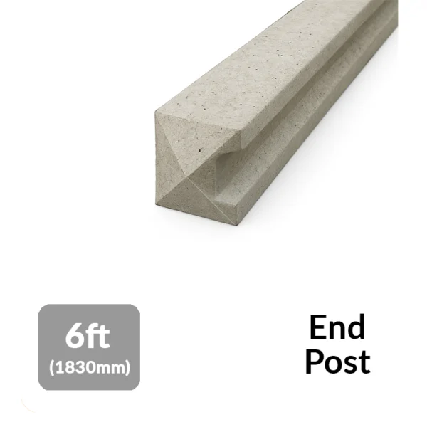 6ft slotted concrete end post lightweight