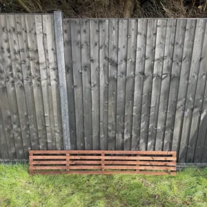 6ft x 1ft slatted horizontal trellis fence panel in garden setting