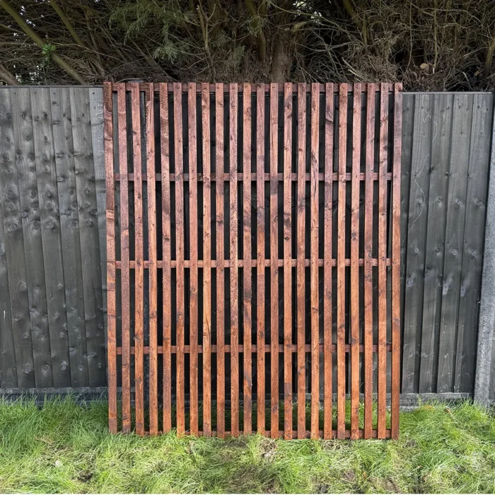 6ft x 5ft slatted vertical trellis fence panel
