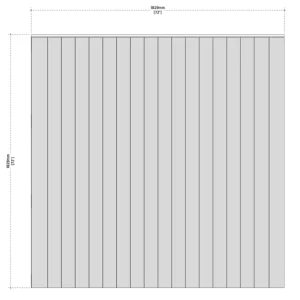 closeboard fence panel technical drawing front