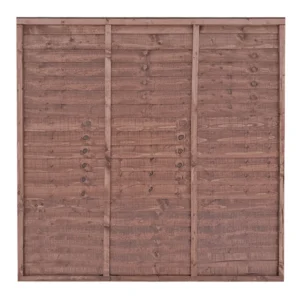 6ft x 6ft lap fence panel front view