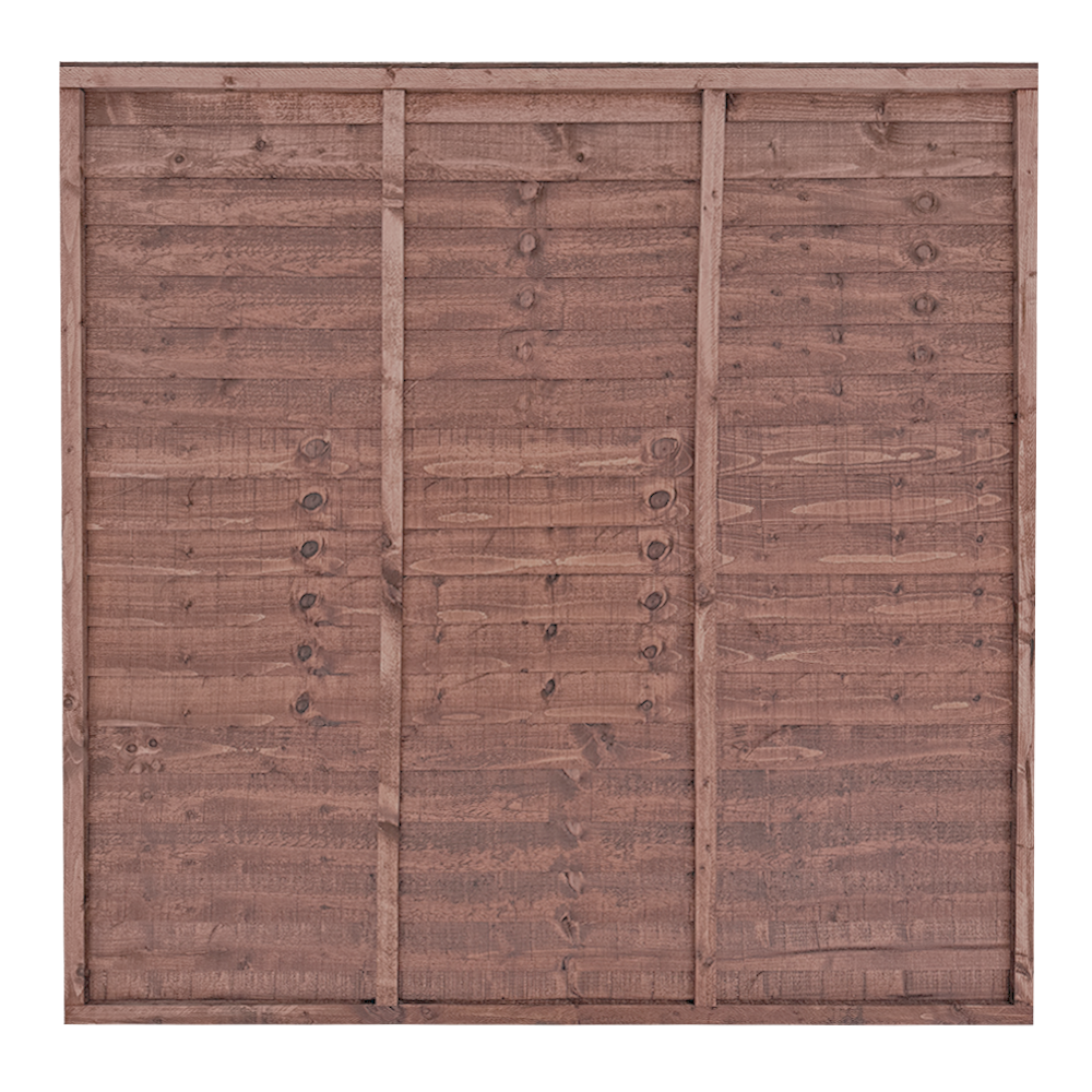 6ft x 6ft lap fence panel front view