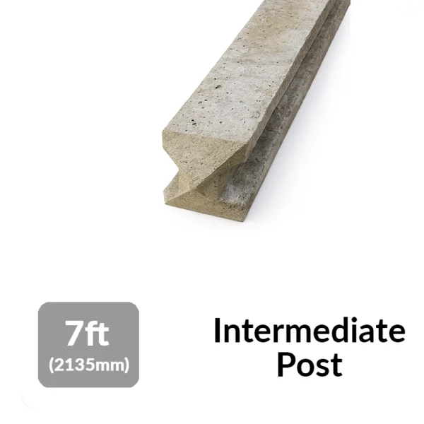 7ft concrete intermediate fence post