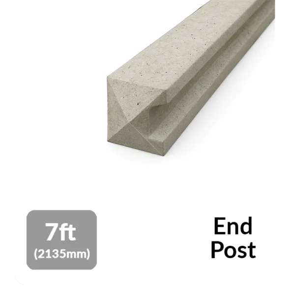 7ft slotted concrete end post