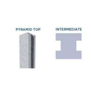8ft Concrete Fence Post Intermediate Lightweight (2.440m) - Image 3