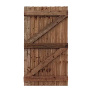 900mm x 1800mm Budget Closeboard Garden Gate Pressure Treated Brown - Image 2