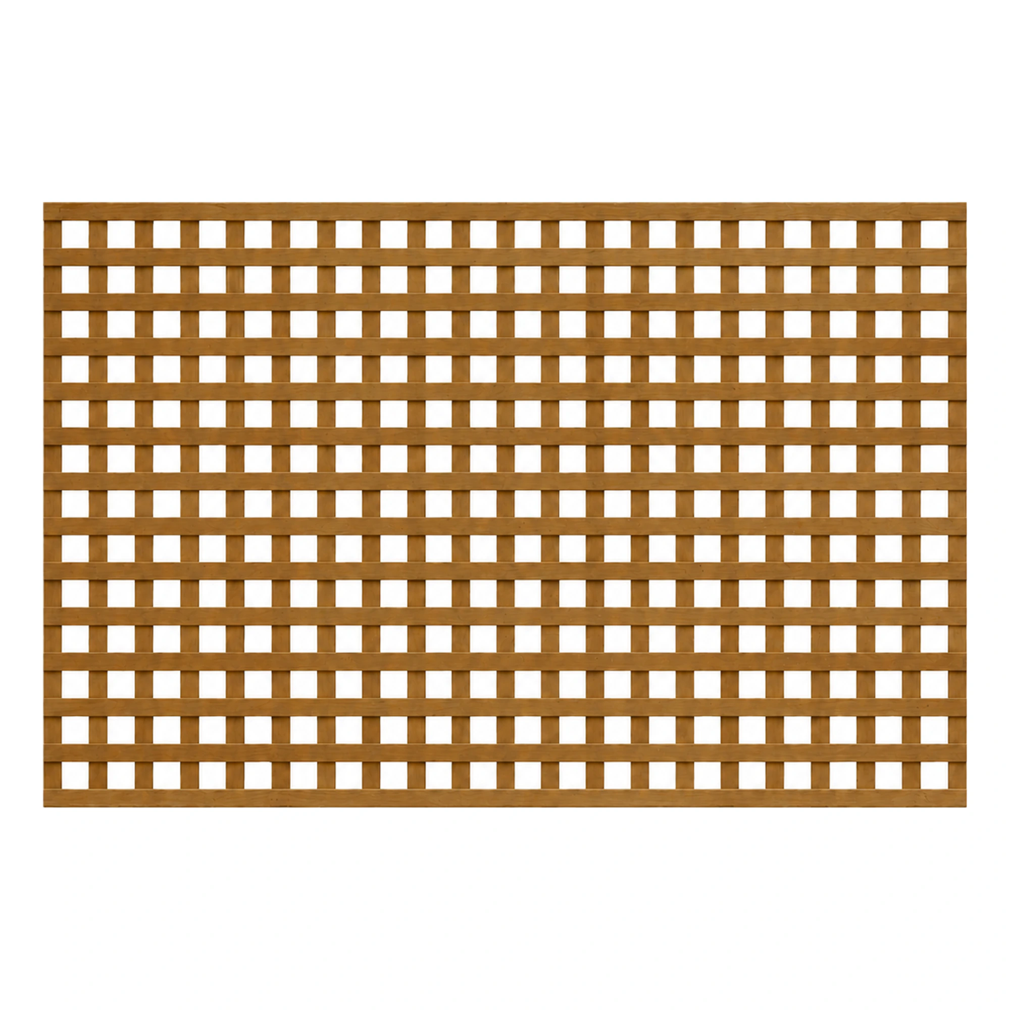 Brown-treated privacy trellis panel, 4ft high by 6ft wide.