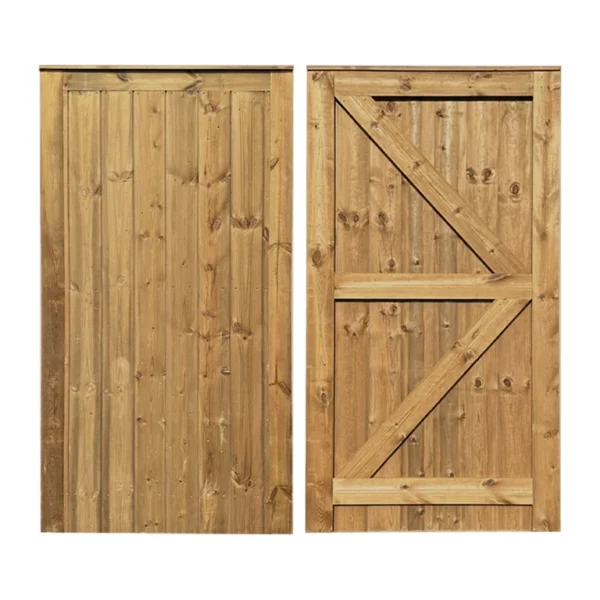 1.75m high tongue and groove garden gate