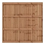 6FT x 6FT Framed Closeboard Fence Panel - Pressure Treated Brown
