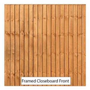 front view of the framed closeboard fence panels 6ft x 6ft