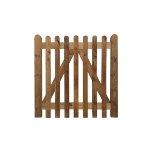 4ft high x 4ft wide round top picket gate