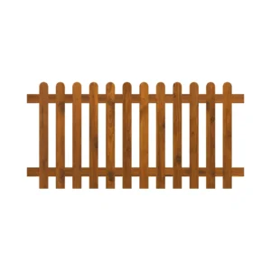 6ft x 3ft round top picket fence panel front view