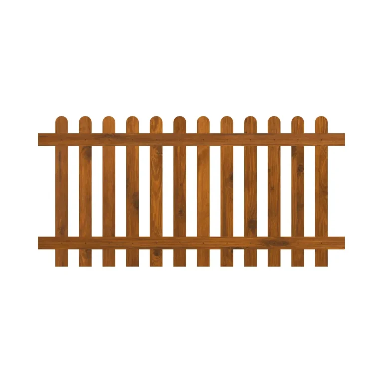 6ft x 3ft round top picket fence panel rear view